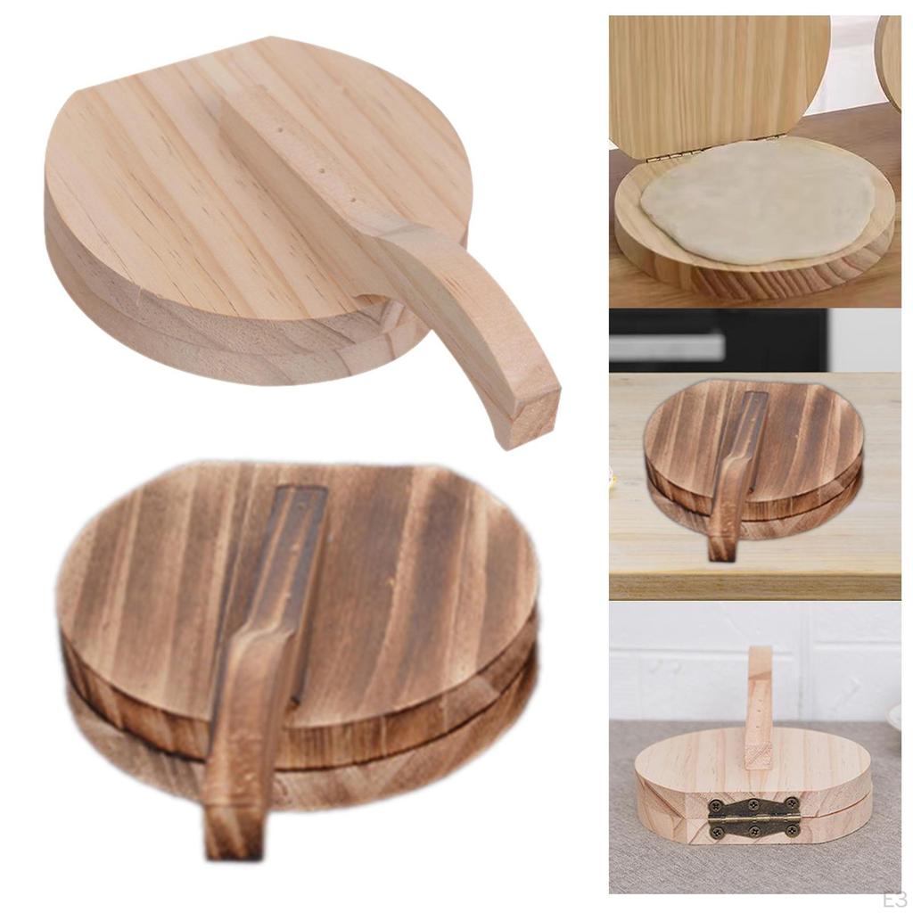 Wooden Tortilla Press Dumpling Wrapper Presser Dough Pressing Tool Kitchen Gadgets for Pastries