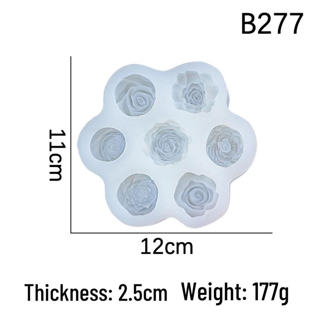 3D Силиконовая форма для цветка розы и пиона для изготовления ароматерапевтических свечей и украшения тортов своими руками