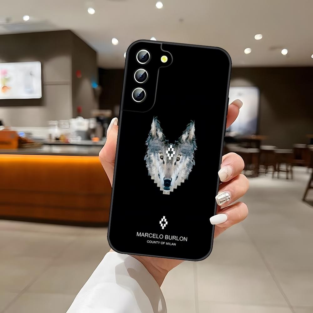 Модный дизайн с вставками из капа - Чехол для телефона Marceloes Для S25 Samsung S26 S24 Ultra S22 S23 S20 Fe S21 Plus A54 A34 A16 A53 Задняя крышка