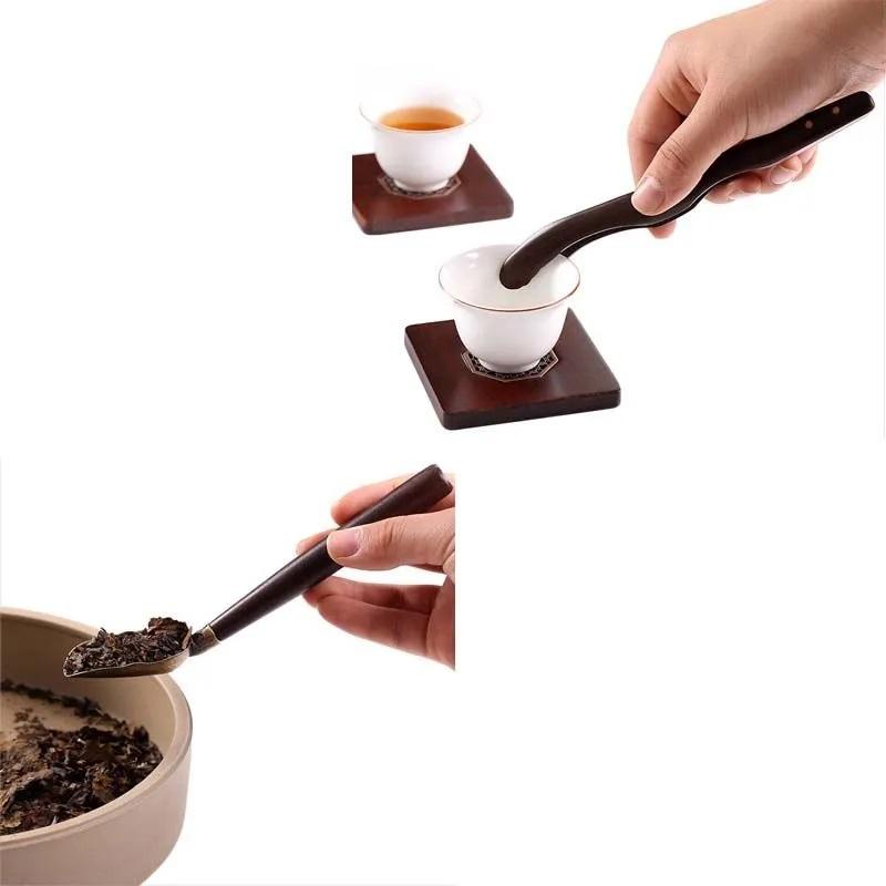 6 шт./набор Инструменты для чайной церемонии, термостойкая чайная банка, деревянная китайская чайная ложка для гунфу, щипцы для чая, набор игл, принадлежности для чайной комнаты