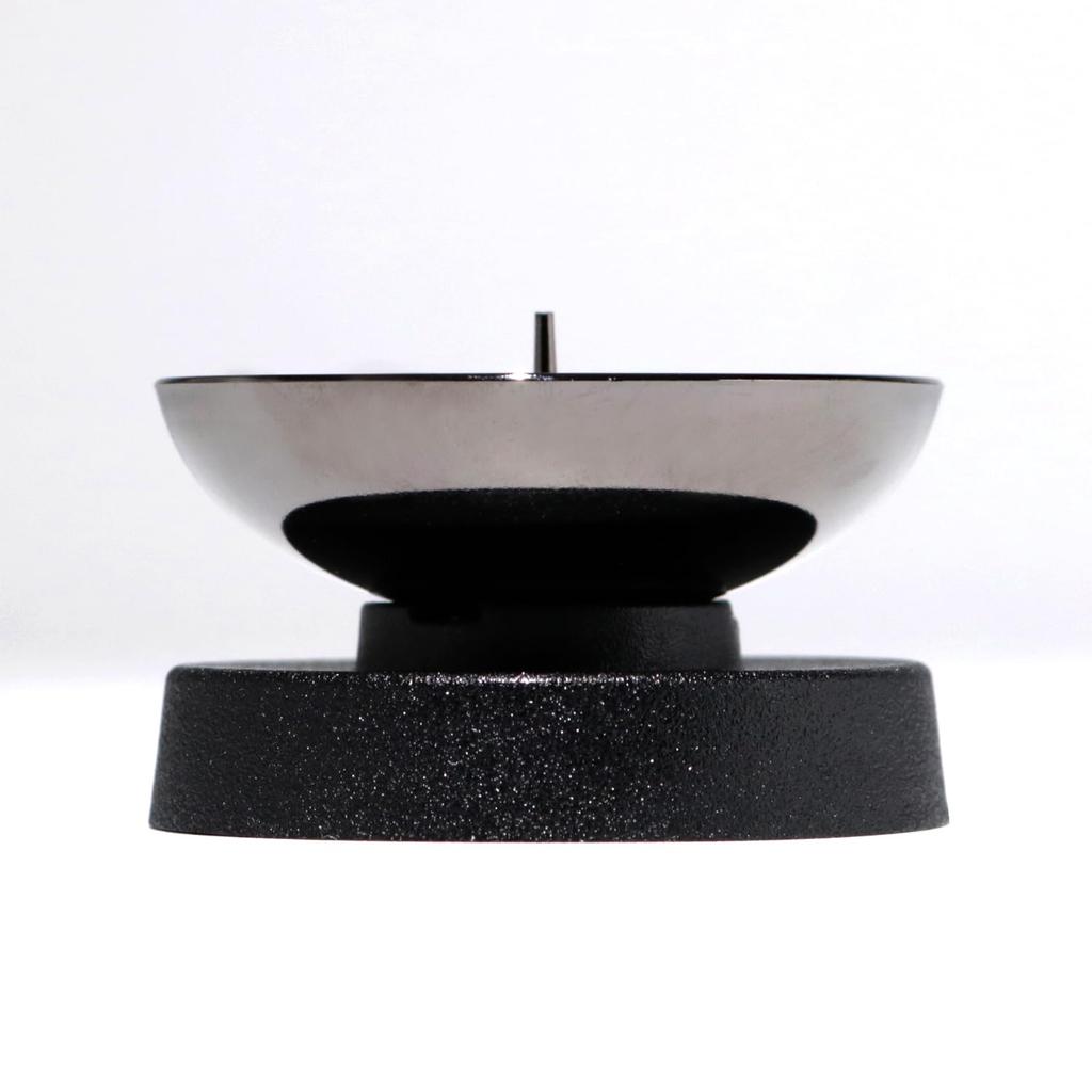 Safe and Secure Small Moe Candlestick, Black, Mini Candle, 166-41, Tokai Seiro, Made in Japan, Full Burning, Candle Holder