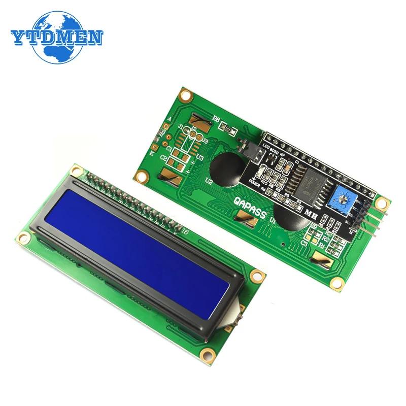LCD1602 LCD Module 1602 5V Blue Screen Character Display Module with IIC/I2C Interface Adapter Board