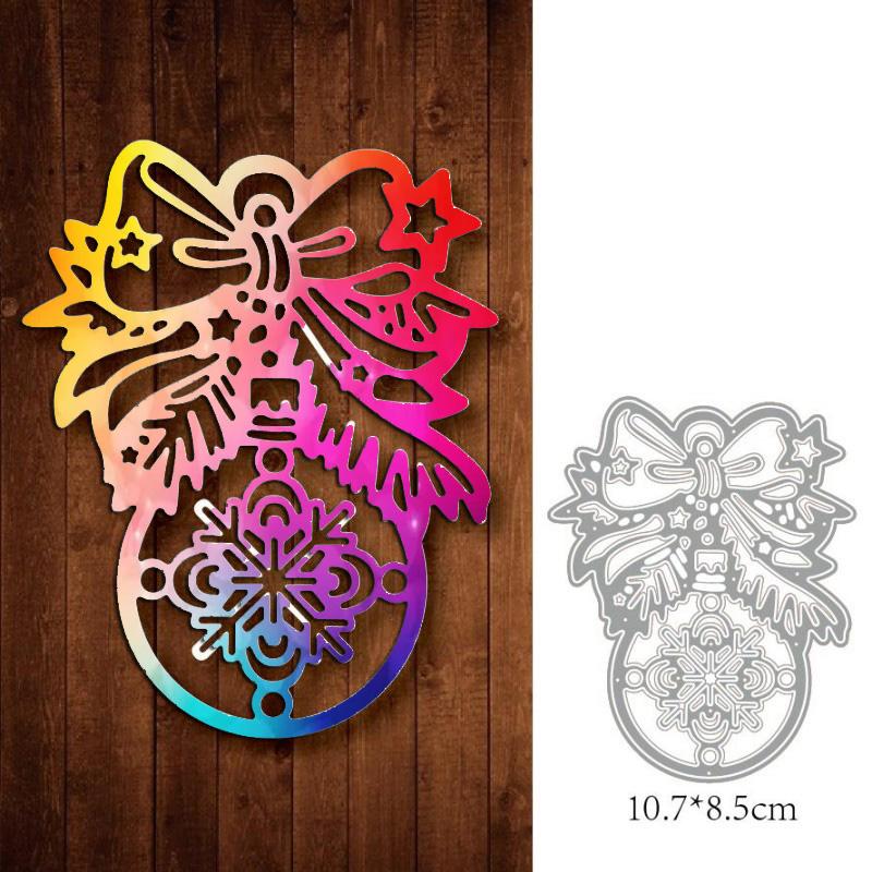 Рождественский кулон, подвесной колокольчик, скрапбукинг, металлические штампы, трафареты для DIY альбома, декор бумажной карты