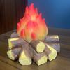 Светодиодный светильник с эффектом мерцающего пламени, портативный ночник, имитирующий костер, с регулируемой яркостью, рождественские настольные украшения для камина