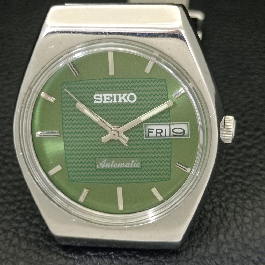 Seiko АВТОМАТИЧЕСКИЕ 6309A ВИНТАЖНЫЕ ЯПОНСКИЕ МУЖСКИЕ ЧАСЫ ЗЕЛЕНОГО ЦВЕТА a701452-5