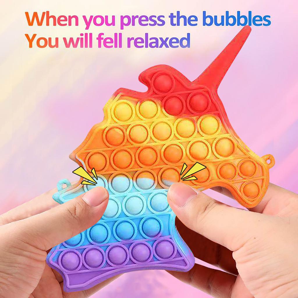 Сумка с подвеской для игрушек, игрушки для снятия стресса с пузырьками для взрослых и детей
