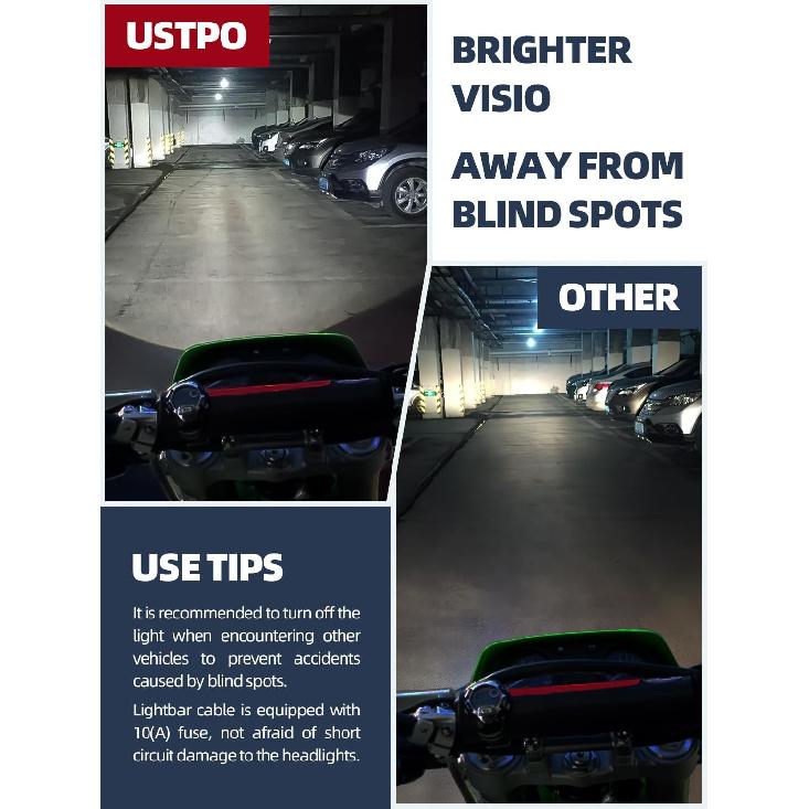 Светодиодная балка для кроссового мотоцикла, 60 Вт, 2500 лм, фара для мотоцикла, световая балка, Plug-Play, универсальная для большинства рулей 7/8", CRF110, KLX140, KLX110, TTR110, TTR110E