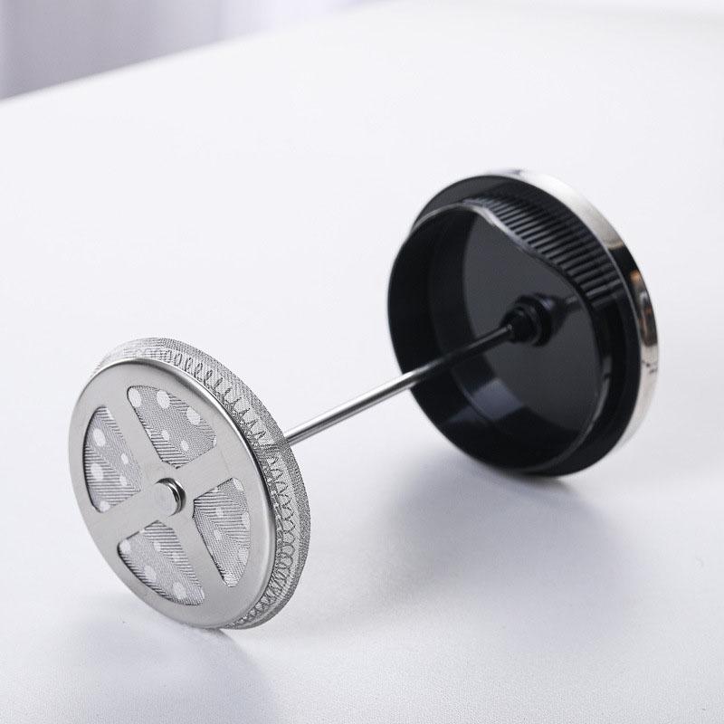 Кофеварка френч-пресс из боросиликатного стекла и нержавеющей стали с двойными стенками. Чайная утварь. Кофейная посуда. Аксессуары для бариста.