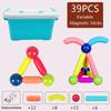3D DIY Magnetic Rods Building Sticks Balls Blocks Toys Magnet Educational  Set for Kids Non-Toxic Building Toy  Puzzle With Storage Box Storming Games