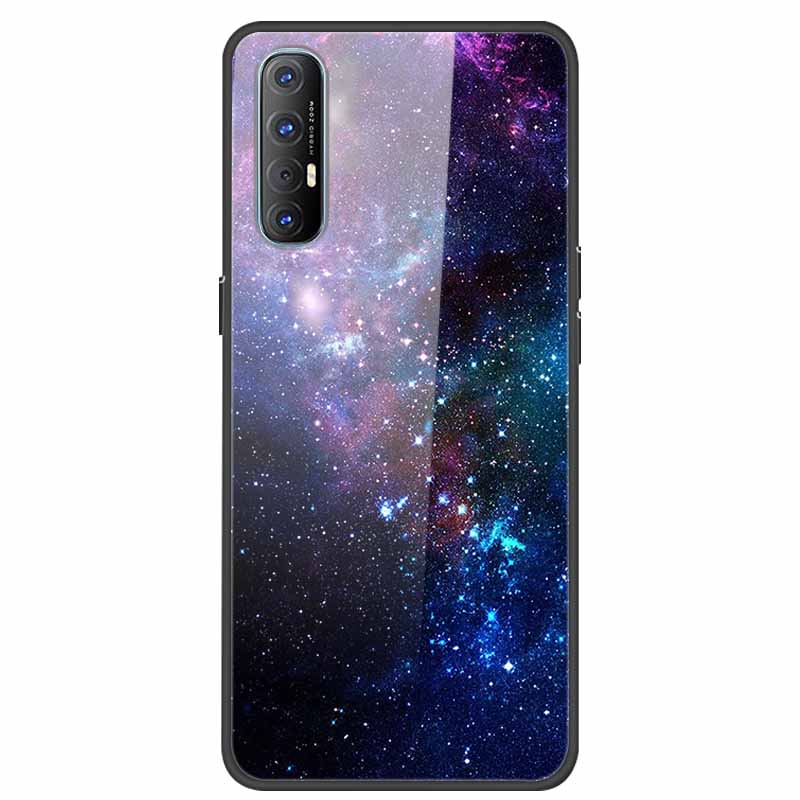 Чехол для телефона Oppo Reno3 Pro 5G Reno 3 Pro Мягкий бампер Закаленное стекло Жесткая задняя крышка Чехлы Для Oppo Reno 3Pro Чехол 6.5" Fundas