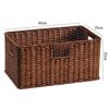Imitation Rattan Narrow Storage Basket Organizer