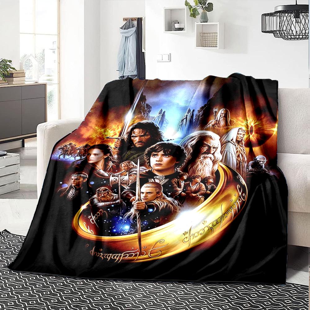 Lord Rings Blanket Soft Warm Cozy Perfect for Bed Picnics Office Four Seasons Universal Warmthful Decor Birthday Christmas Gift Blanket