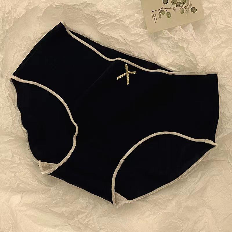 Ladies Cotton Underwear Panties Girls Seamless Antibacterial Crotch Breathable Briefs Mid-Waist Plus Size Women's Panties
