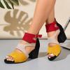 Summer-colored Thick-heeled Women's Roman Sandals
