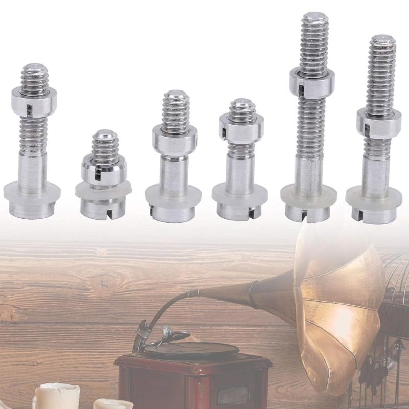 Набор из 6 головок звукоснимателя для проигрывателя, монтажные винты и фурнитура, детали для сборки проигрывателя, металлические гайки и шайбы