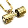 Zinc Zinc Alloy Dumbbell Necklace Strength Training Dumbbell Sports Necklace  Bodybuilder