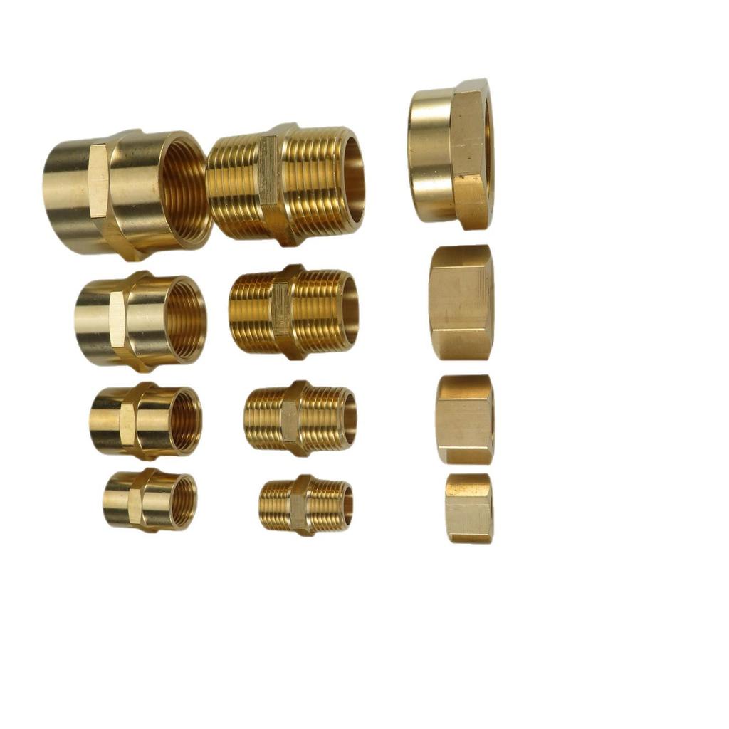 Латунный переходник для трубы, наружная резьба NPT 1/2", шестигранник 1", наружная резьба NPT