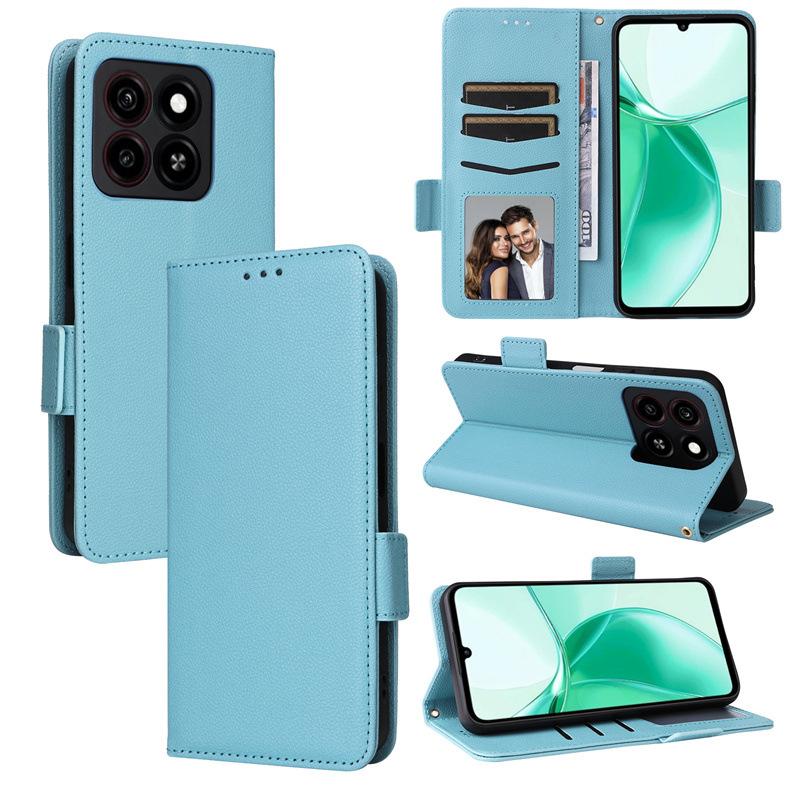 Чехлы-книжки для ZTE Blade A35/Blade A55 Кожаный чехол [Flip Vintage Leather] Кошелек противоударный прочный ретро-чехол для телефона