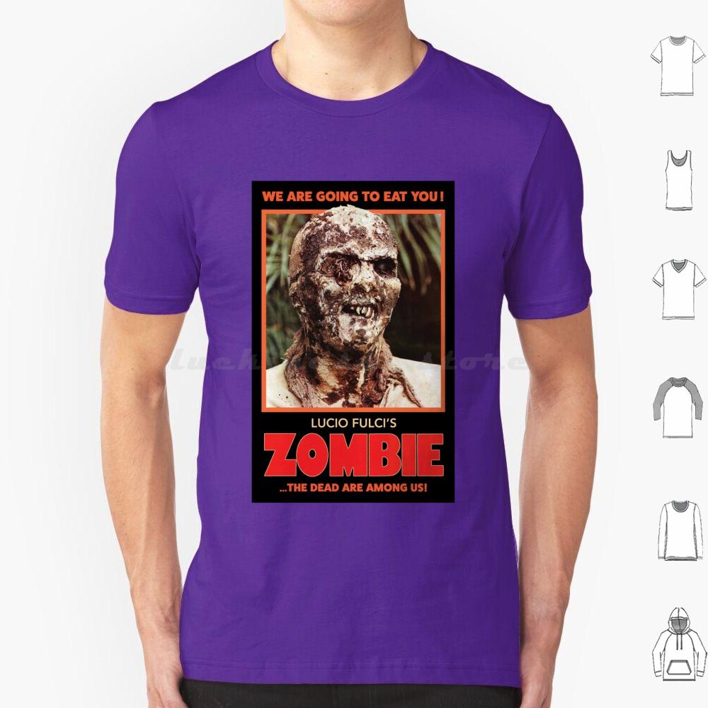 Lucio Fulcis ZombieRed T Shirt 6xl Cotton Cool Tee Luciofulci Fulci Horrormovie Horror Movies Zombies Zombie