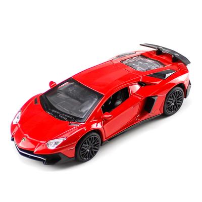 1:32-масштабная модель Lambo LP750, автомобиль с откатным механизмом, звуком и светом для детей, мальчиков и девочек, металлический корпус, открытая дверь