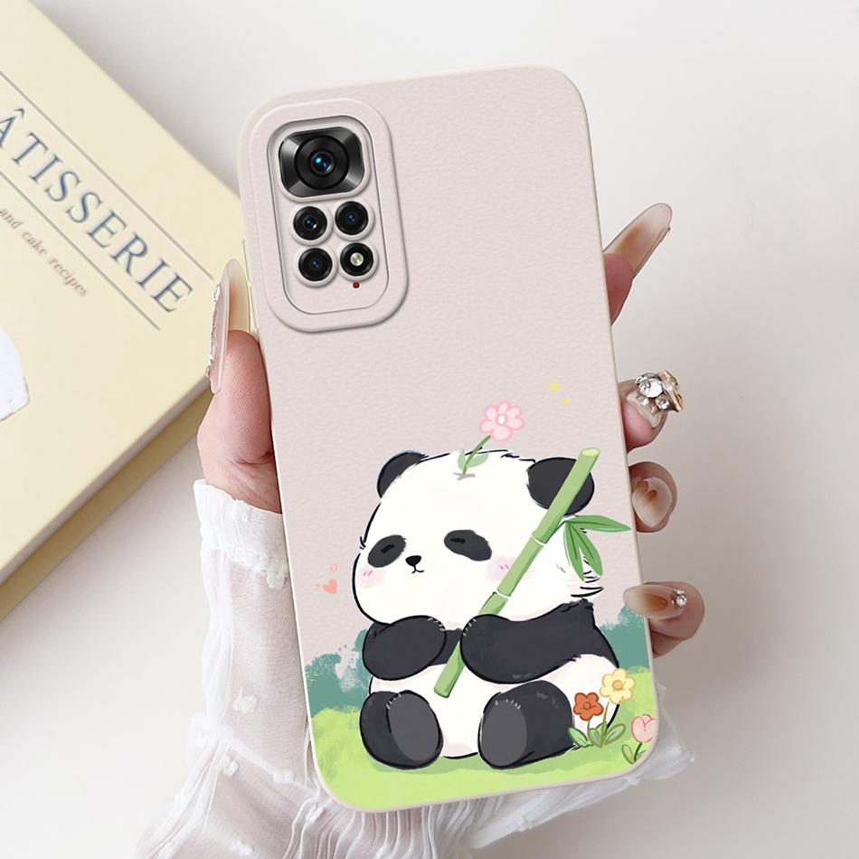 For Xiaomi Redmi Note 11 11s 4G Case Redmi Note 11 Pro 4G Global Cute Panda Rabbit Cartoon Soft Silicone Lens Protective Bumper
