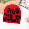 Hip Hop Letter Y2k Beanie Hat With Warm Acrylic Fabric For Streetwear And Fall Outdoor Activities