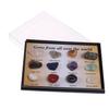 12Pcs/Box Chakra Stones Natural Stone Reiki Healing  Gemstones Agate