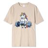 Funny Gym Unicorn Fitness Fitness Round Neck Cotton T-Shirt Men Casual Short Sleeve T Shirt Top Fashion High Quality Clothing