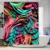Abstract Colorful Bathtub Curtain Perfect for a Spa-like Experience In Your Bathroom Decor