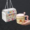 Birthday Gift for Girls High-value Capybara Ceramic Mug with Lid Girlfriend Practical Souvenir Gift Box
