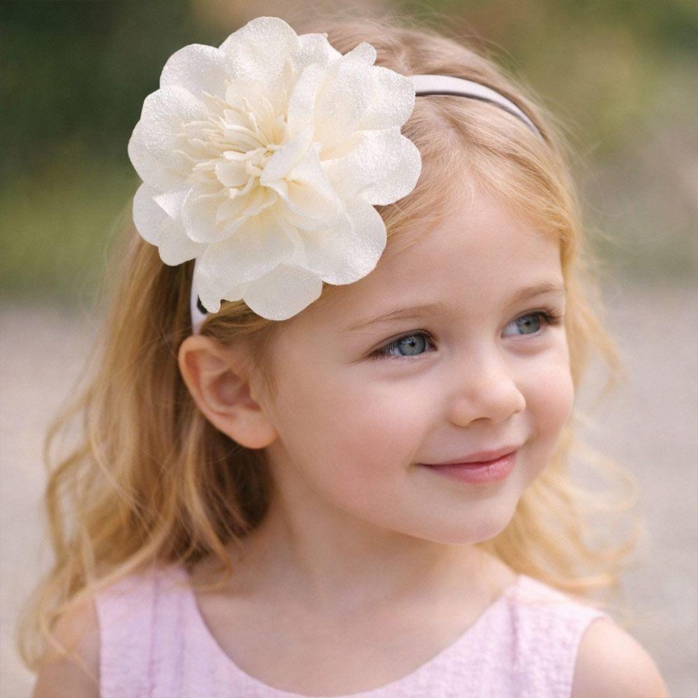 Princess Hair Band Grosgrain Ribbon Girl Hair Hoop Big Flower Headband Hair Accessories