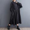 Long Sleeve Plus Size Vintage New In Dresses for Women Casual Loose Spring Autumn Shirt Dress