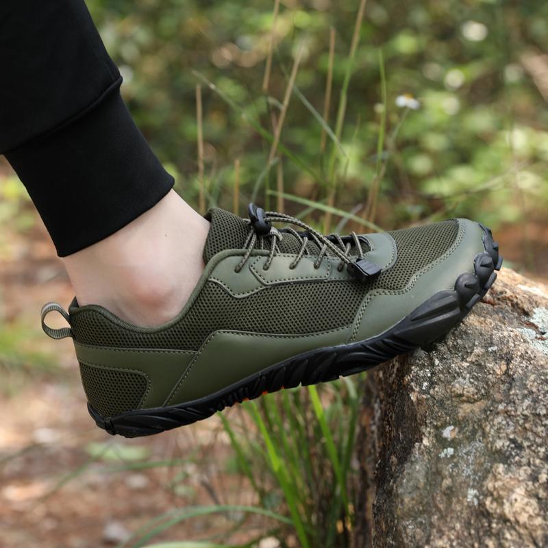 Дышащие сетчатые походные кроссовки мужские женские босиком уличные кроссовки противоскользящие треккинговые кемпинговые спортивные туфли эластичные кроссовки для ходьбы