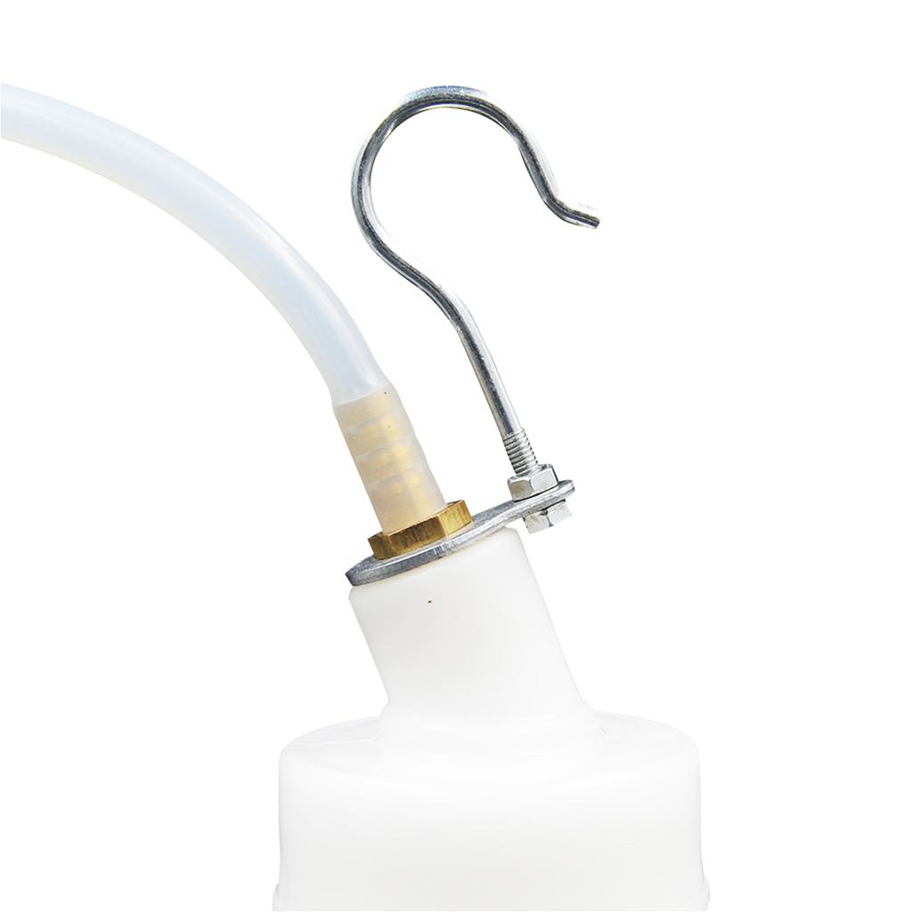 Бутылка для прокачки тормозов 1 л, автоэкстрактор тормозной жидкости с силиконовым крюком для подвешивания шланга, белый