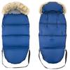 Set of sleeping bag for stroller, seat, sled, winter, navy blue bag + cover