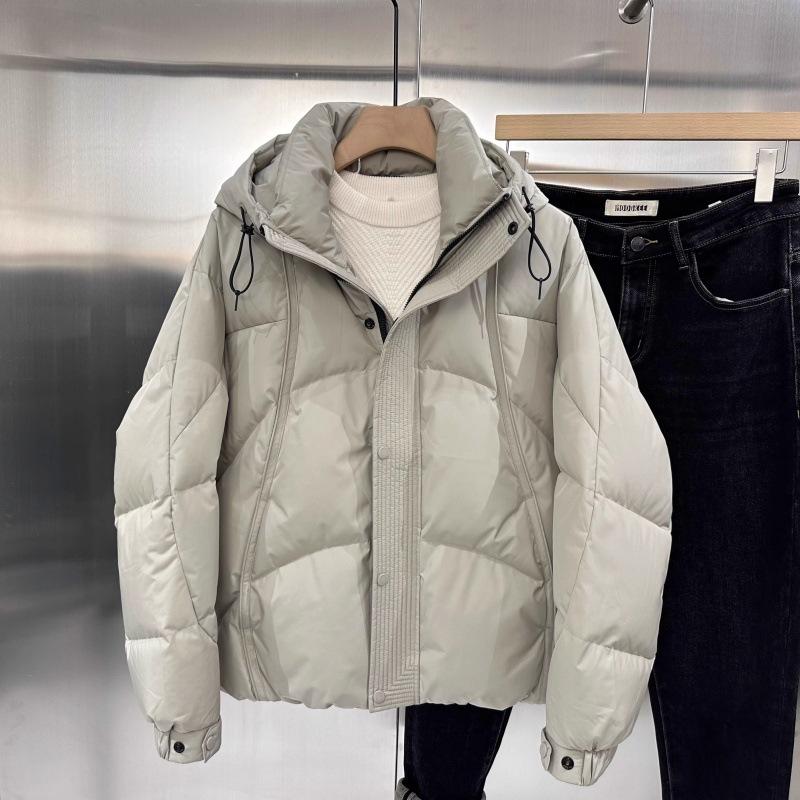 Зимняя мужская пуховая куртка Качественная мужская утолщенная куртка-пуховик Короткая с капюшоном Повседневная одежда для холодной погоды Зимняя куртка Хлопковая куртка