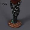 Dark Aesthetic Home Accents Halloween Skeleton Hand Rose Candle Holder, Gothic Resin Decorative Ornament Romantic Decor for Table Decor, Style