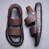 Fashion Minimalism Summer Men Soft High Quality Leisure Sandals Men's Outdoor Ventilation Lightweigh Non-slip Genuine Leather Sandals