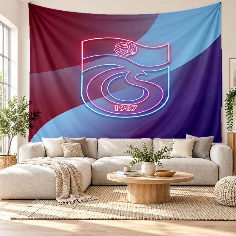 Trabzonspor FC Wall Tapestry, Soft Fabric Wall Hanging, Decorative Backdrop For Bedroom Home Wall Art