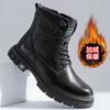 The First Layer of Cowhide Martin Boots Men's Autumn and Winter Velvet Warm Men's Boots Tooling Trend Leather Men's Leather Boots Explosion