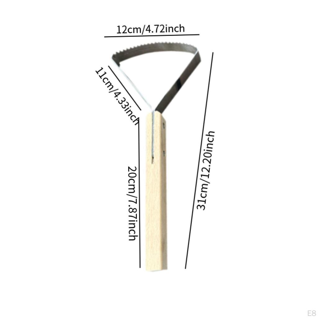 Ручной инструмент для скребка травы, прополки, удобная деревянная ручка, многофункциональный для сада