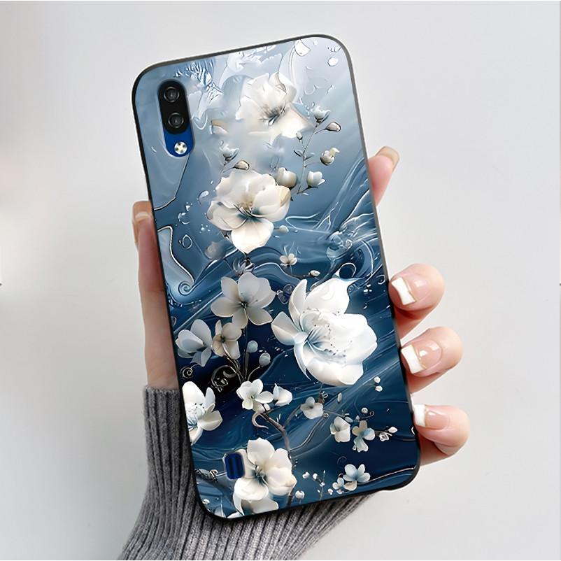 Чехол для телефона ZTE Blade A51 Lite / A5 2020, Роскошный модный, с бабочками и цветами, Черный, Мягкий ТПУ, Силиконовая задняя крышка