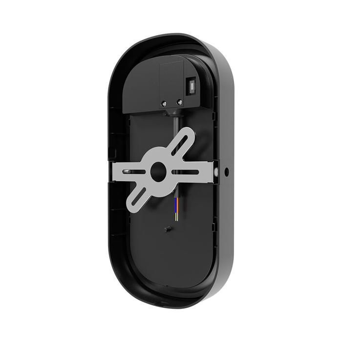 Applique murale ovale LED 12W Noir 3en1 IP65