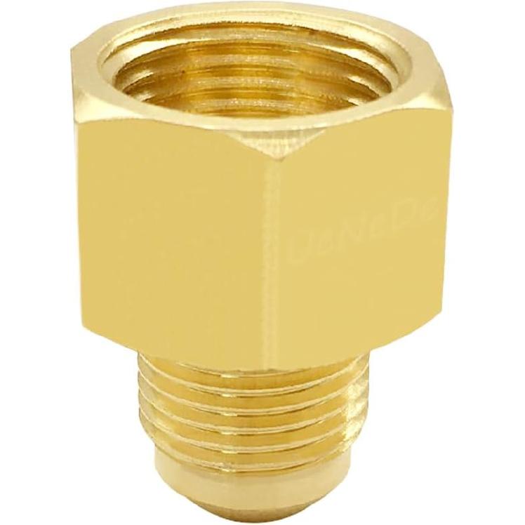 2PCS Brass Flare Coupler 1/2" Flare Female to 3/8" Flare Male Tube Gas Adapter Nipples Pipe Fittings Hose Connectors