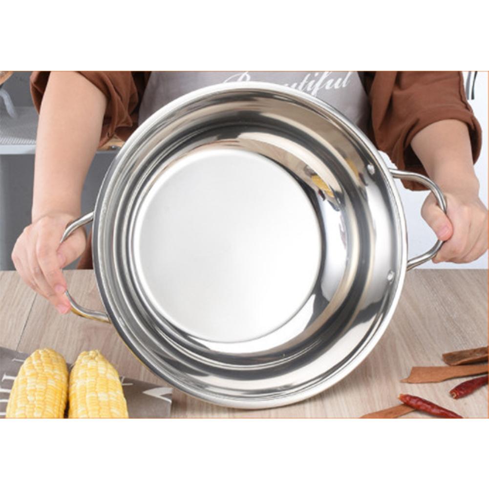 28CM Thicken Stainless Steel Hot Pot for Home Resturant Supplies