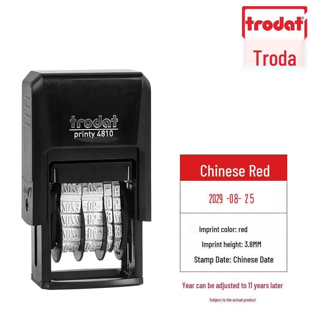 Самонаборный датер Trodat 4810, 3,8x20мм, Регулируемый, Даты на китайском и английском языках