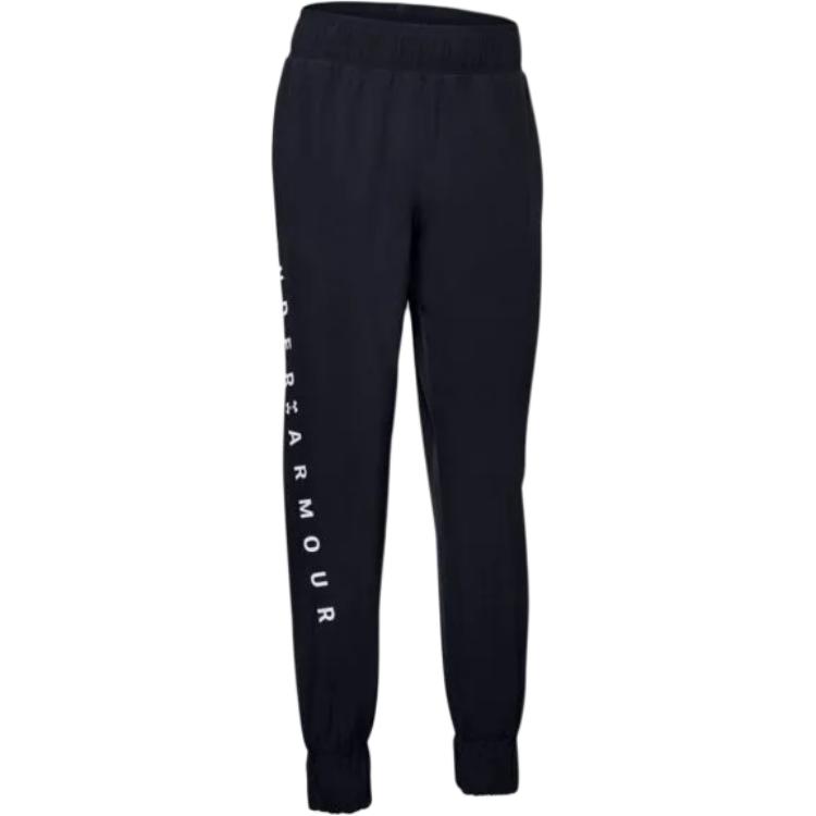 Under Armour Тканые фирменные спортивные брюки женские брюки черные 1351883-001