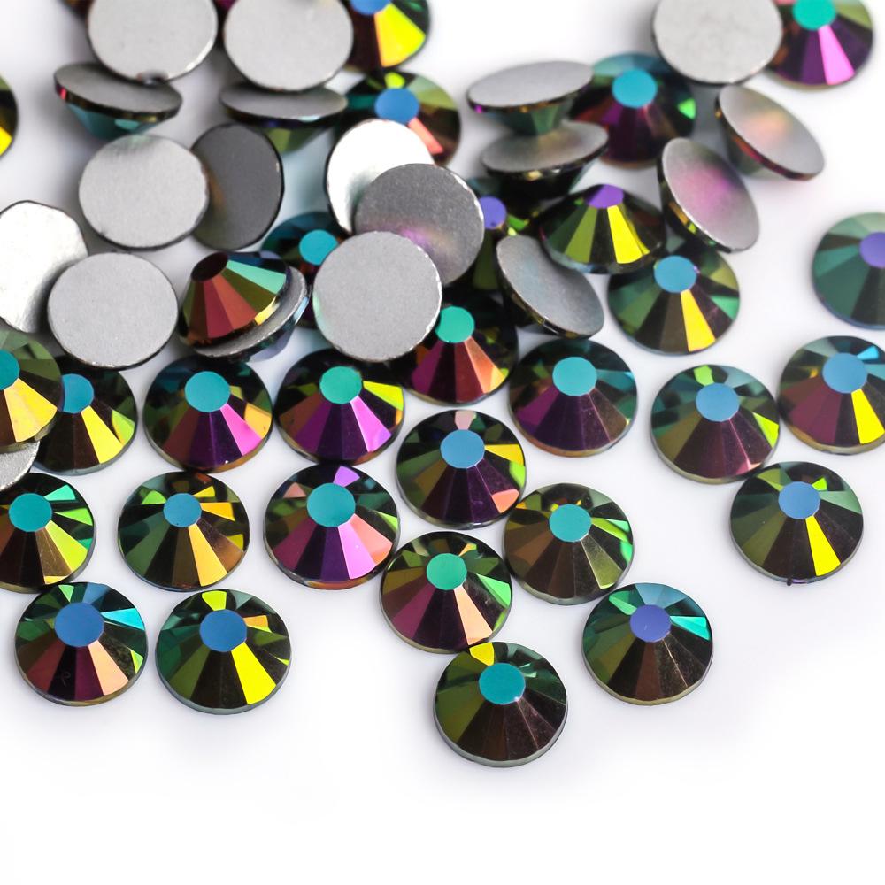 Мягкий Биг-бэг Плоское дно Алмазный Цветной Гальванизированный Хрустальный Алмаз Декоративная Страза Сделай сам Нейл-арт Стеклянные Ювелирные Аксессуары