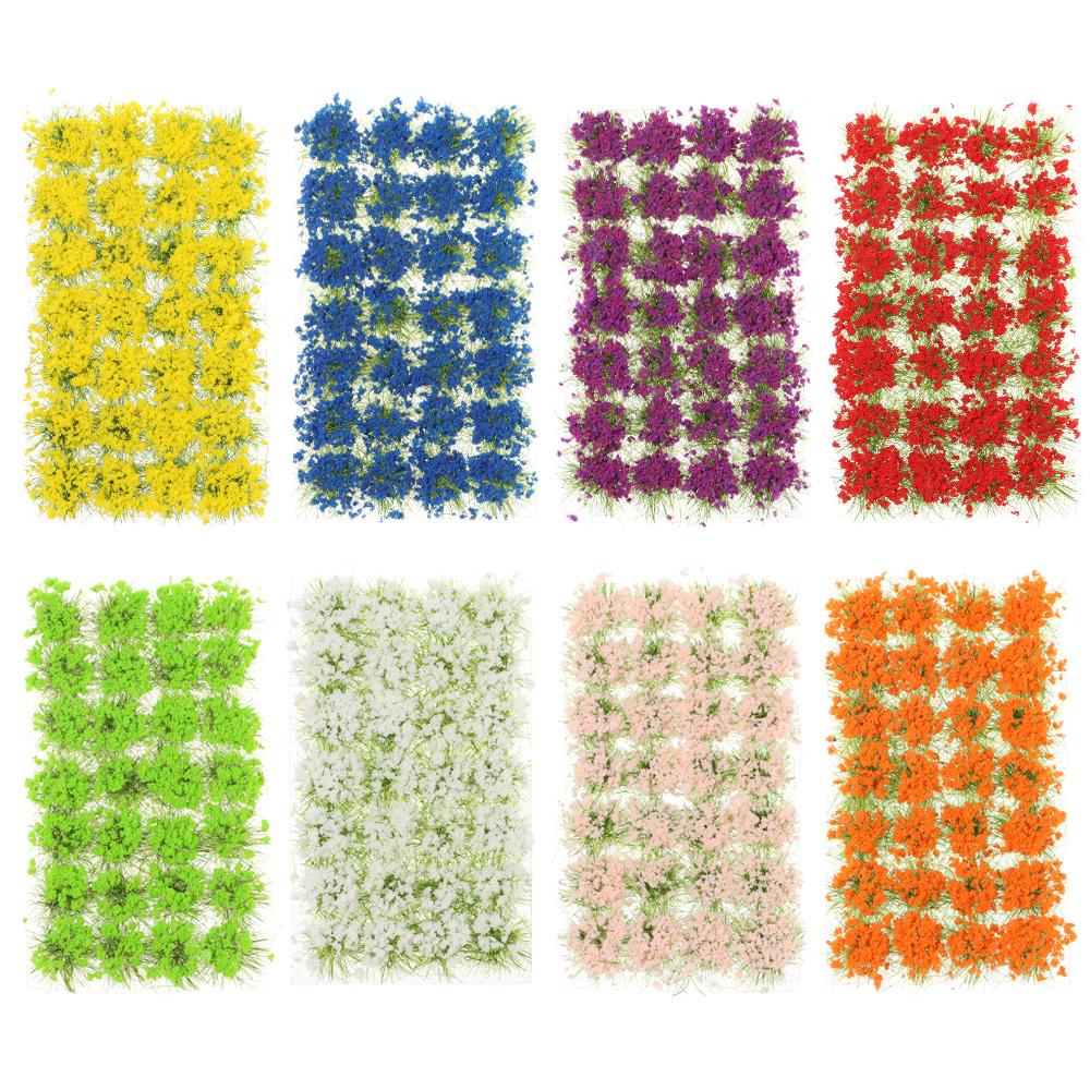 Игровой микроландшафт Дикий миниатюрный пучок травы и цветов Модель Сцена Симуляция Производство местности