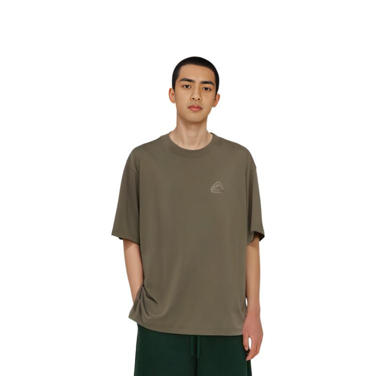 Adidas Футболка Future Style с коротким рукавом, быстросохнущая, спортивная, повседневная, с круглым вырезом, мужская, топы Tree-Branch-Brown JI9883